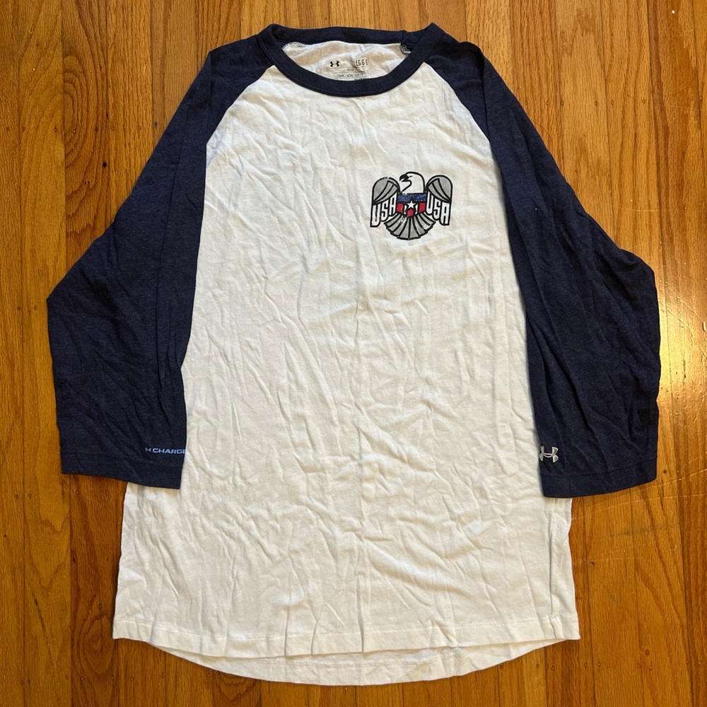 Blue and White Long Sleeve Tees